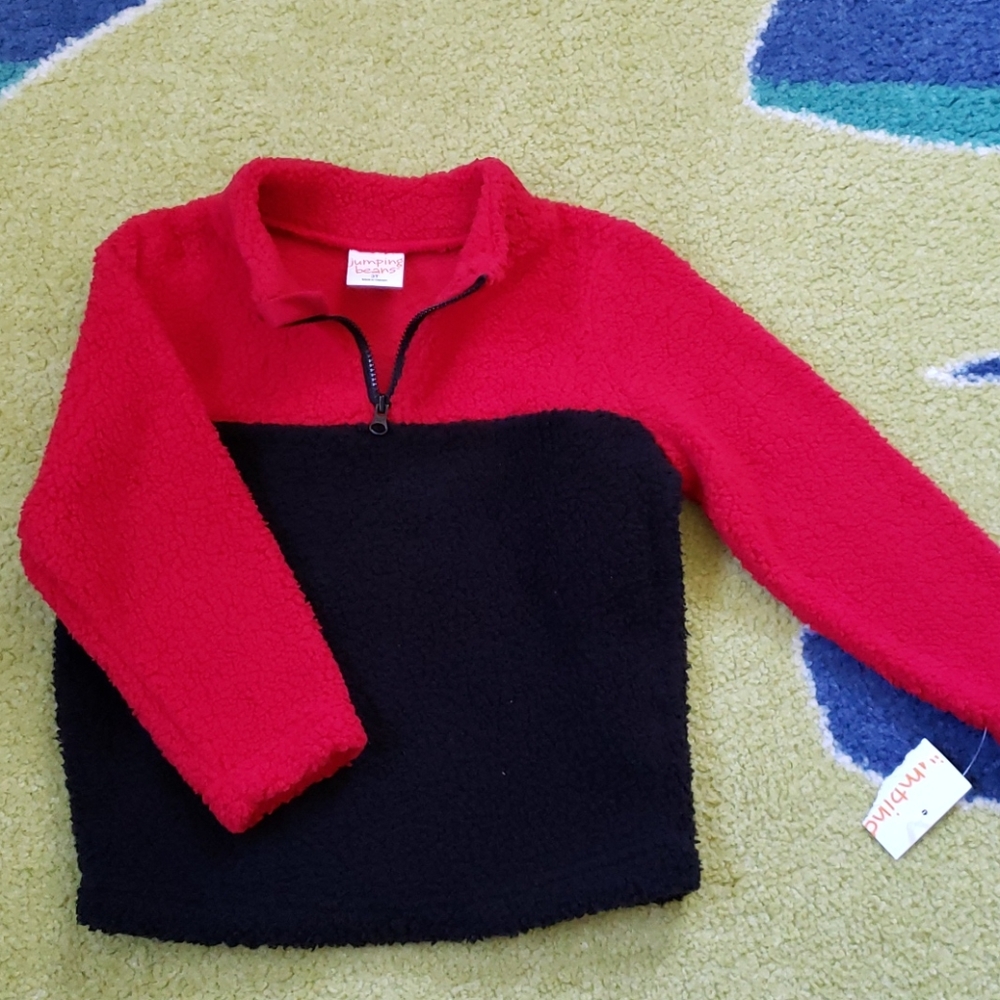 NWT 3T boys fleece quarter zip sweatshirt jacket